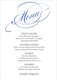 Romantic Script Foil Menu Cards Image 6 of 12
